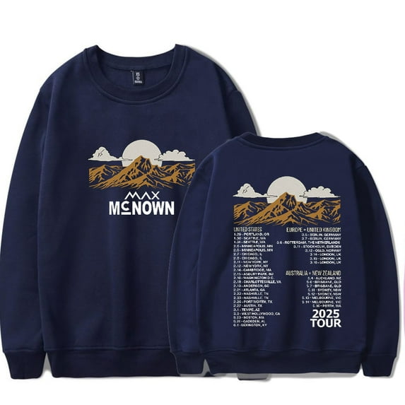Max McNown Tour 2025 Merch Long Sleeve Crewneck Sweatshirt For Men/Women Fashion Streetwear