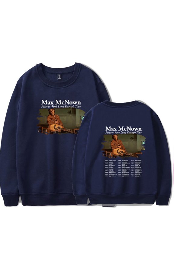 Max McNown Tour 2025 Merch Long Sleeve Crewneck Sweatshirt For Men/Women Unisex Fashion Streetwear