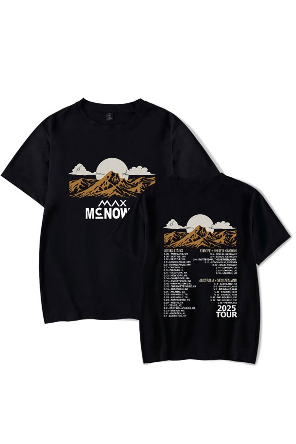 Max McNown Tour 2025 T-Shirt Merch Summer For Women/Men Unisex Short Sleeve Tshirt Fashion Streetwear