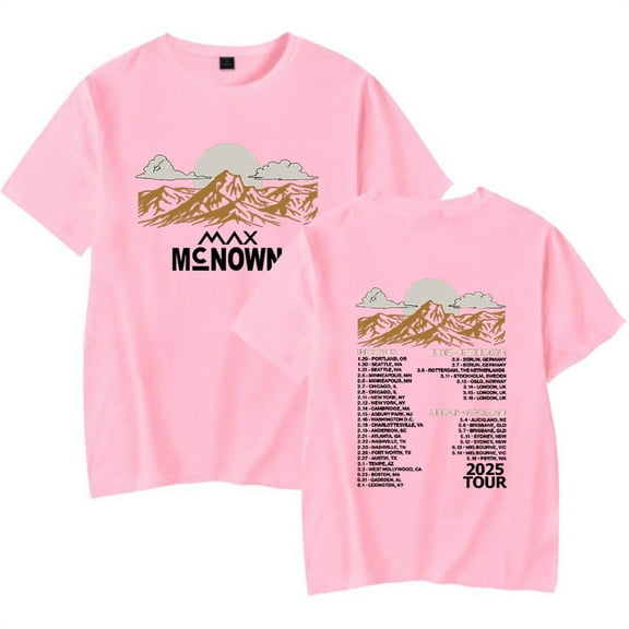 Max McNown Tour 2025 Tshirt Hip Hop Short Sleeve Unisex Tops Tees Fashion T-shirt