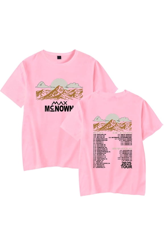 Max McNown Tour 2025 Tshirt Hip Hop Short Sleeve Unisex Tops Tees Fashion T-shirt