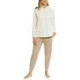 thumbnail image 1 of Max & Mia Women's 2 Piece Stripe Waffle Knit Lounge Set, Hoodie and Jogger (US, Alpha, XX-Large, Regular, Regular, Toast (Brown)), 1 of 5