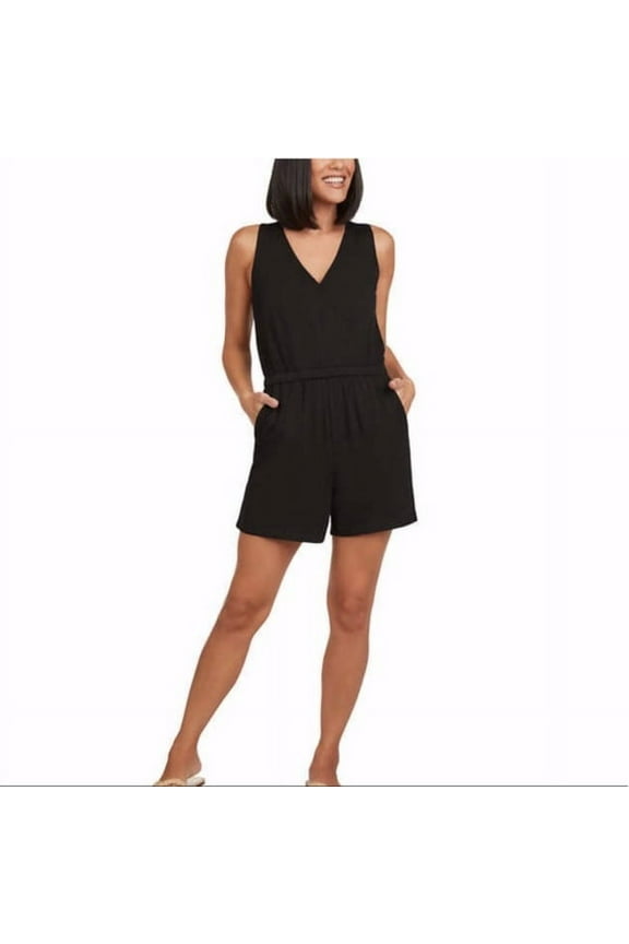 Women's On The Go Romper (Black,XL)