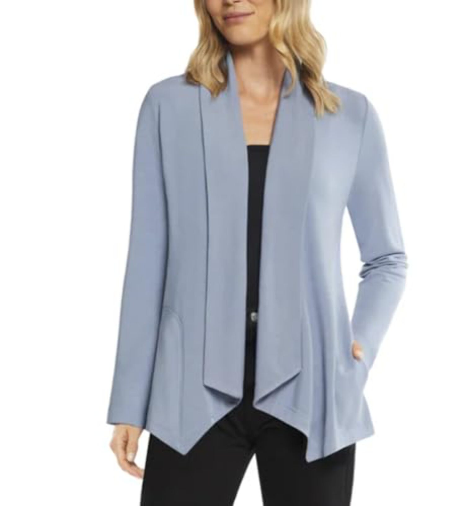 Max Mia Women's Open Front Lightweight Drape Cardigan with Pockets