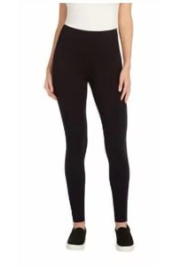 Women's Small High Waist French Terry Legging Pant, Black