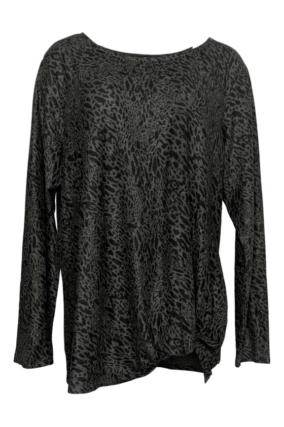 Womens Cozy Twist Front Tunic Top;XX-Large