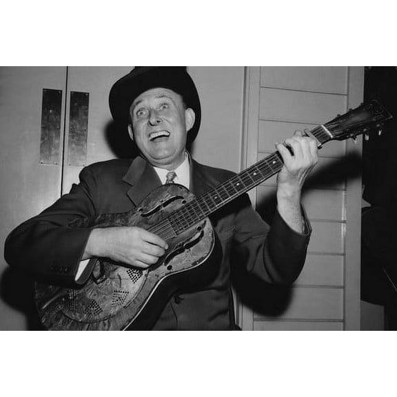 Max Miller playing his guitar on I.T.A Comedy Hour 1950's 24x36 Poster