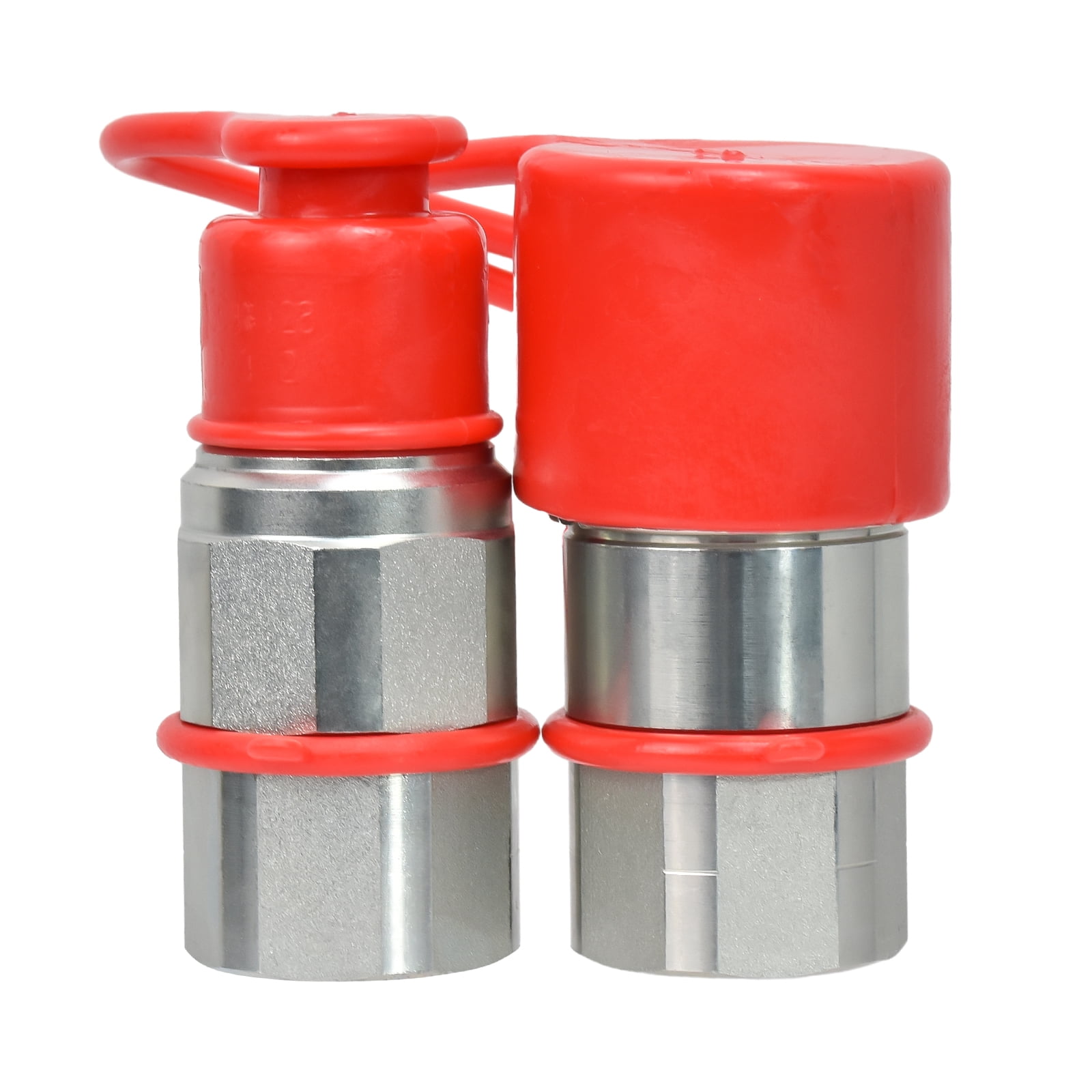 5-Set Hydraulic Coupler Dust Caps & Plugs - 1/2 Inch ISO 16028 For Skid Steers & Tractors
