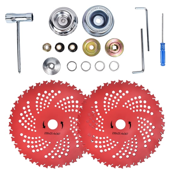 Max Motosports 2 Pack 9"x36 Teeth Carbide Tipped Blade Kit for Brush Cutter Trimmer Weed Eater
