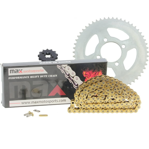 Max Motosports 428-122L Gold Drive Chain & Sprockets Kit For Yamaha TTR125 TTR125L 2002-2018