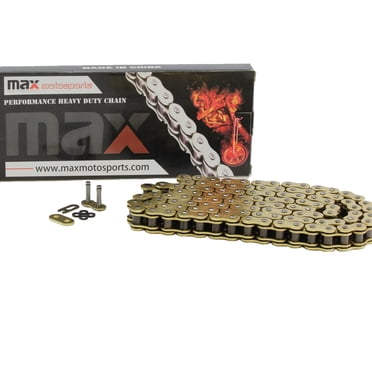 Caltric Golden 520-Pitch 120-Link O-Ring Drive Chain With Master Links - Compatible With ATV, UTV, Motorcycle