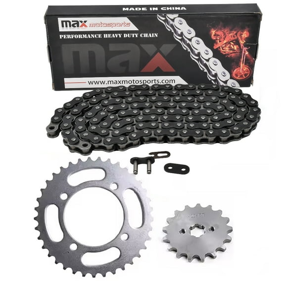 Max Motosports Black 420 Drive Chain & Sprockets Kit for 110cc 125cc Coolster Taotao Pit Dirt Bike