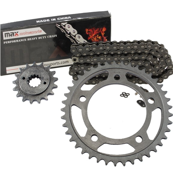 Max Motosports Black O-ring Drive Chain & Sprocket Kit for Honda VT750C Shadow Ace750 1998-2003