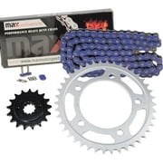 طقم تروس سلسلة O-Ring باللون الأزرق من Max Motosports مناسب لسيارات Honda VT750 DC Shadow Spirit موديلات 2001 و2002 و2003 و2004 و2005 و2006 و2007