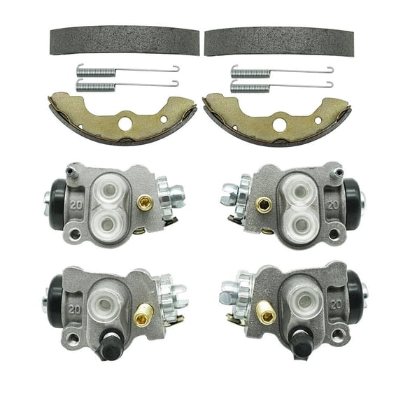 Max Motosports Front Brake Wheel Cylinders w/Shoes Kit for Honda Fourtrax Rancher 350 400 TRX350 TRX400 TRX500 Foreman Rubicon TRX650 Rincon