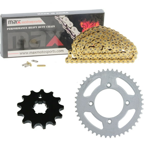 Max Motosports Gold Drive Chain & Sprocket Kit for Yamaha TTR110E TTR-110E TTR-110 2008-2018