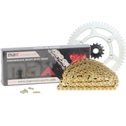 Max Motosports Gold Drive Chain & Sprockets Kit for Suzuki DR-Z125L DRZ125L 2003-2024