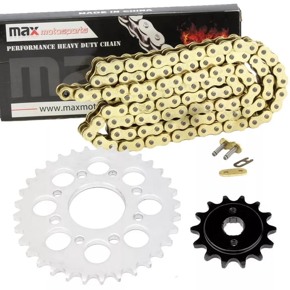 Max Motosports Gold Drive Chain and Sprocket Kit for Honda CMX250C Rebel 250 1985-2016