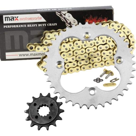 Max Motosports Gold O-Ring Chain & Sprocket Fit 2005-2008 2006 2007 Honda TRX 400 EX Sportrax