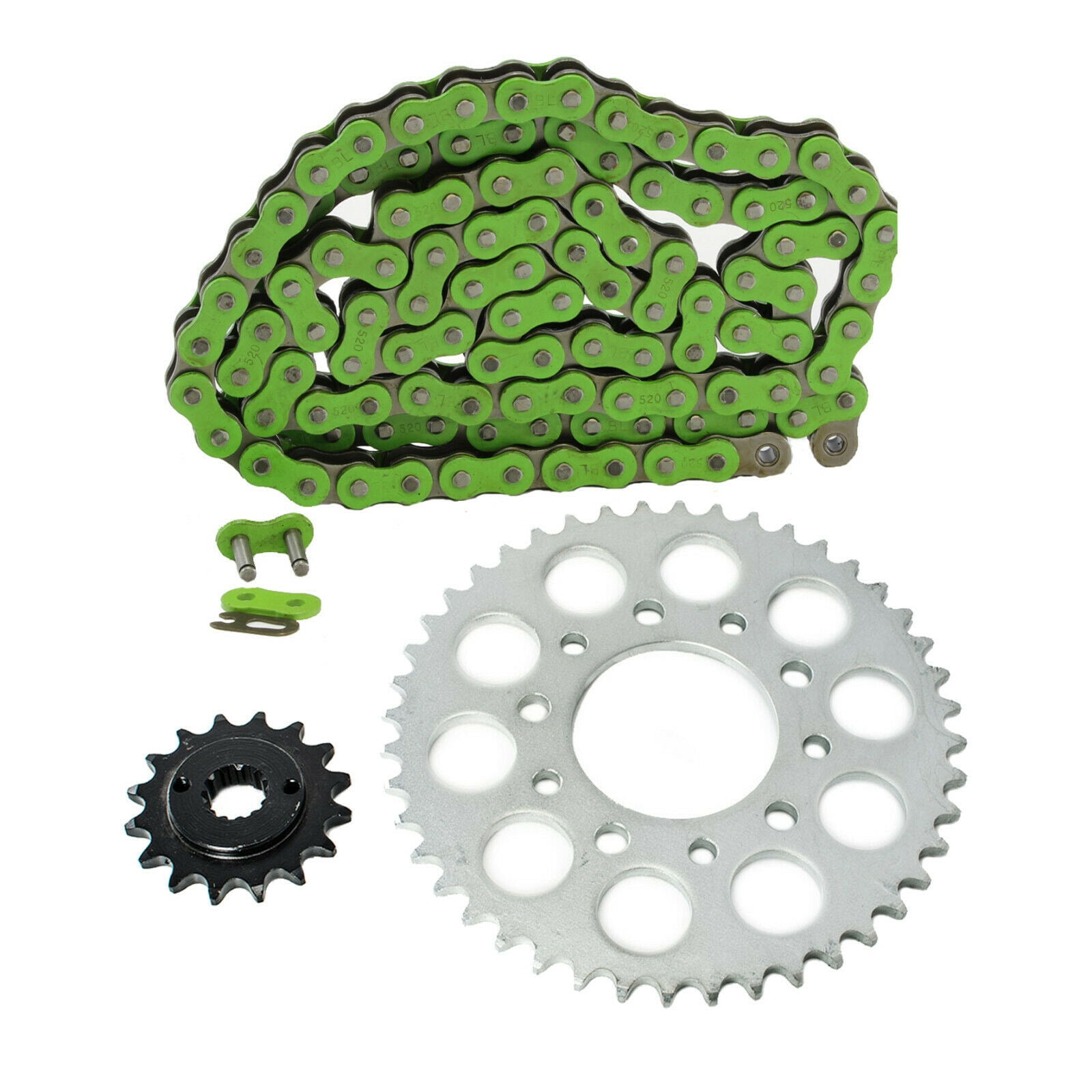 Max Motosports Green Drive Chain & Sprockets Kit for Honda Shadow 600