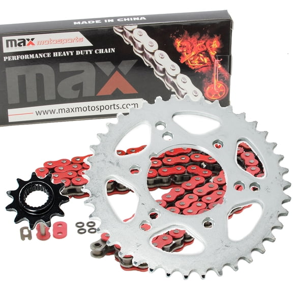 Max Motosports Red O-Ring Chain Sprocket Kit Fits For Polaris Trail Boss 330 Boss 250 Trail Blazer 330