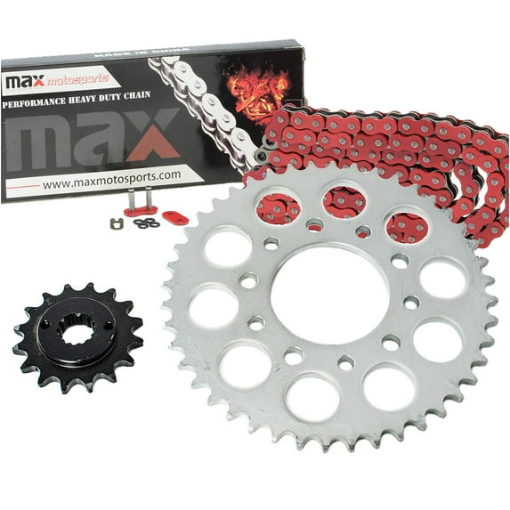 Max Motosports Red O-Ring Chain and Sprocket Kit for Honda VT600 CD Shadow VLX Deluxe 600 1993-2007