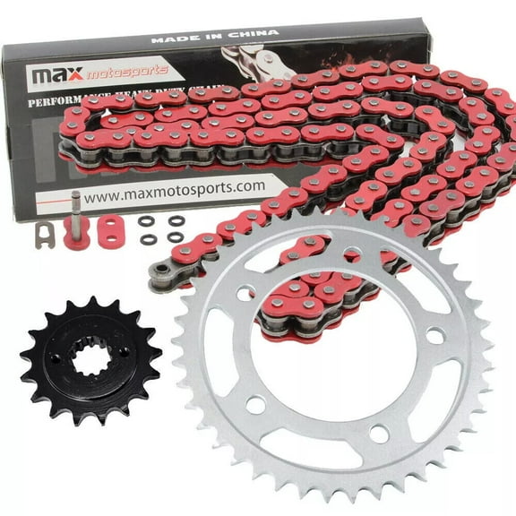 Max Motosports Red O-Ring Drive Chain & Sprockets Kit for Honda VT750Dc Shadow Spirit 750 2000-2003
