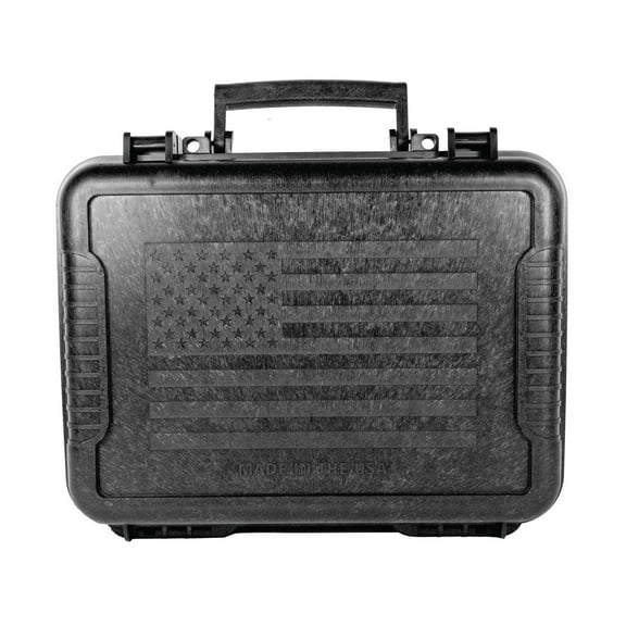 Max-Ops Black Hard Sided Handgun Case, TSA Approved, Outside Dimension 3.5"x11.5"x9.5", Model 10016, Hard Case