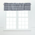 thumbnail image 1 of Max Plaid Gray 100% Cotton Set of 2 Window Valances 15.5" x 72", 1 of 4