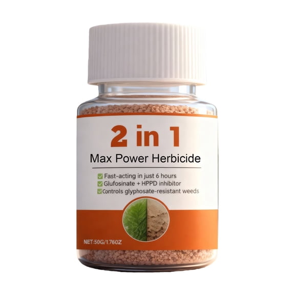 Max Power Herbicide 2 in 1 Formula Glufosinate HPD Inhibitor Fast Acting Weed Control for Home and Garden 50g Granular Solution