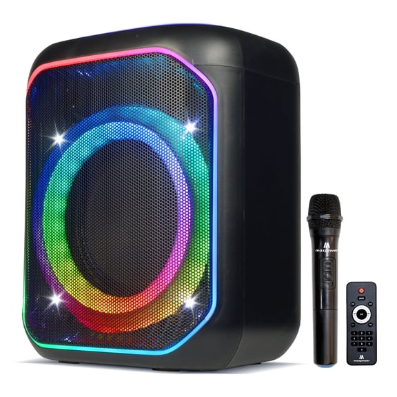 Max Power Lumi Blast karaoke Bluetooth Speaker with Multiple LED Light Modes