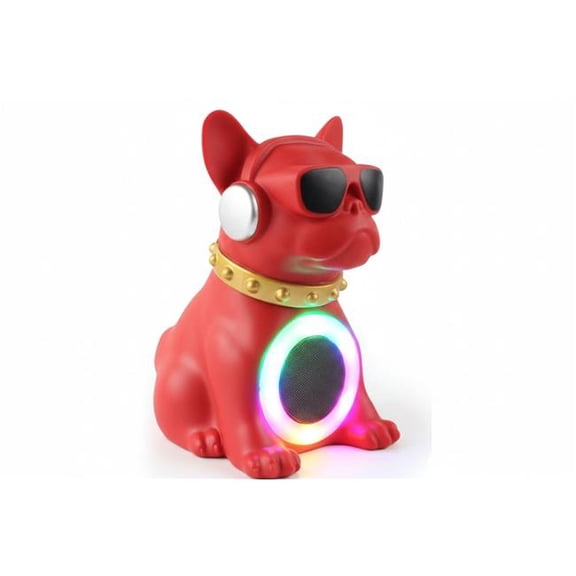 Max Power MP60RD 8.5 in. Wooof Dog Shaped Bluetooth Speaker - Red