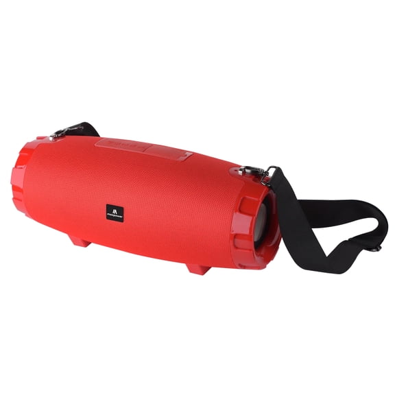 Max Power MPD526 Cyclone 2.0 Rechargeable Bluetooth Speaker with Carry Strap, Red