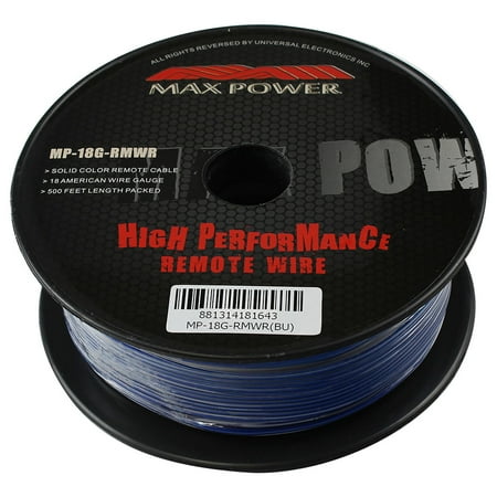 Max Power remote wire 18ga 500ft blue