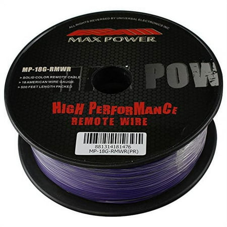 Maxpower MP18GRMWRPR Remote Wire 18Ga 500Ft Purple