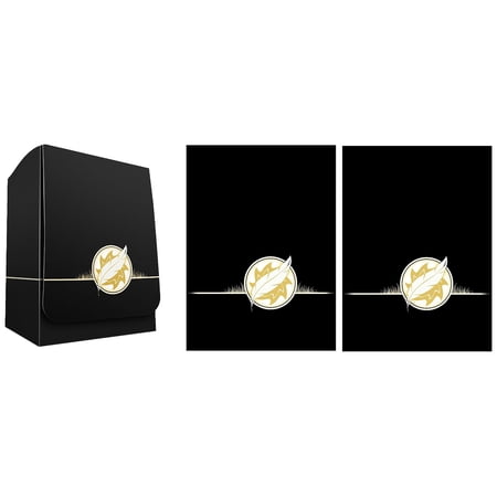 Max-Pro 1 ICONIC ELEMENTAL Sun Symbol WHITE Plains Deck Box + 100 Shuffle-Tech Sleeves (fits MTG Mana Cards)