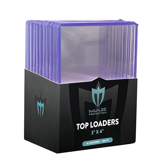 Max Protection Trading Card Toploaders Hard Plastic Card Sleeves 180pt 10ct