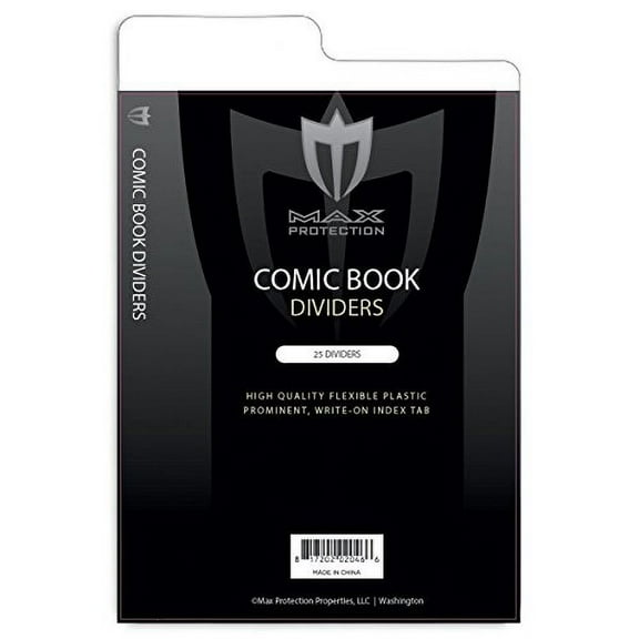 Max Protection 4 Packs of Acid Free Comic Book Dividers for Comic Book Storage Boxes - 100 Dividers