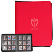 Max Protection Premium Toploader Card Binder - 9 Pocket - Holds 252 Standard Toploaders - Acid-Free Archival-Safe Polypropylene - Side-Loading Pages for Sports & Trading Cards Red, 1 Binder