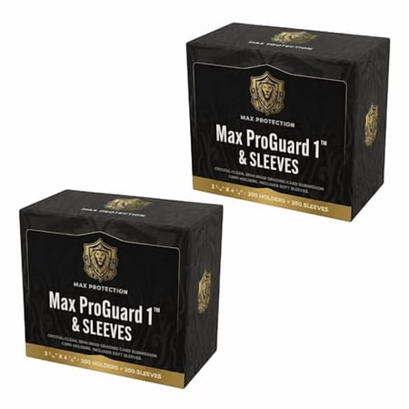 Max Protection ProGuard 1 Semi Rigid Card Holder Card Saver - 400ct 9 Mil Semi Rigid Sleeves 3 5/16" x 4 7/8" - Grading Submission Compatible PSA BGS SGC - Trading Protective Collector Kit