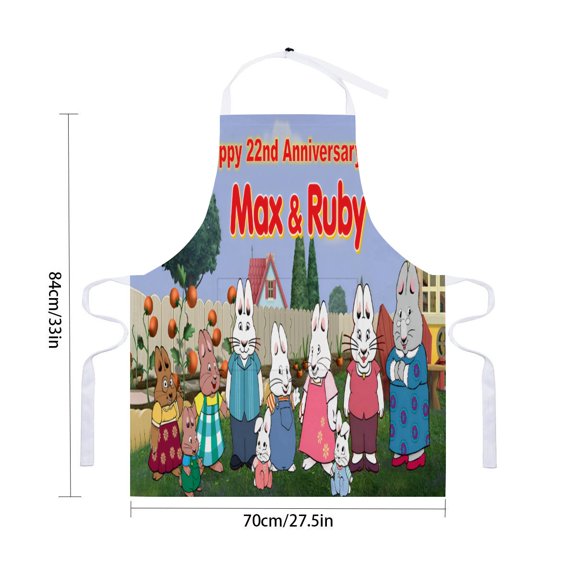 Max and Ruby apron with pockets, waterproof for adults, kitchen cooking apron, adjustable chef apron for cooking, drawing, and craftingfor 33" x 28"70X84cm).