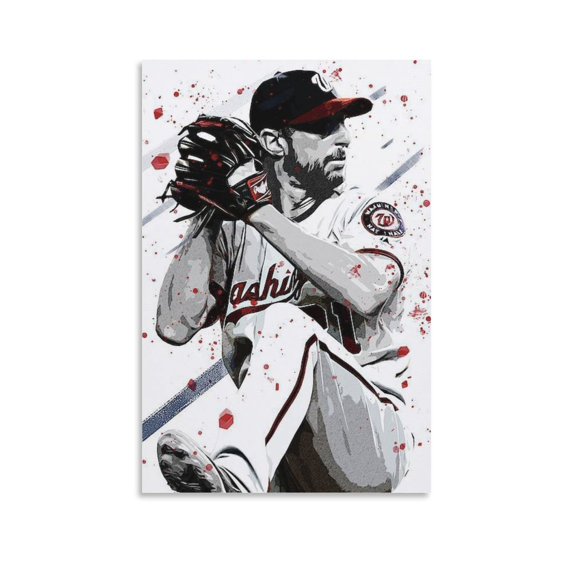 Max Scherzer 2 Poster Decorative Painting Canvas Wall Art Living Room Posters Bedroom Painting 16x24inch(40x60cm)