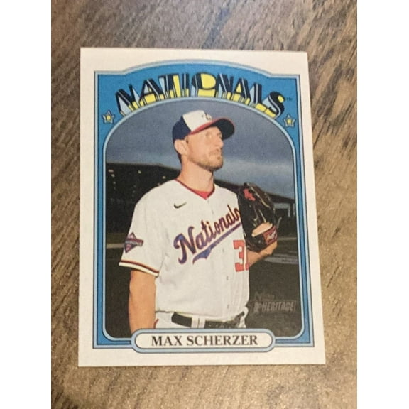 Max Scherzer Washington Nationals MLB 2021 Topps Heritage 181