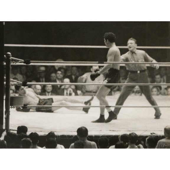 Max Schmeling On The Floor For A Count Of Nine In His Match With Max Baer. June 8 History (24 x 18)