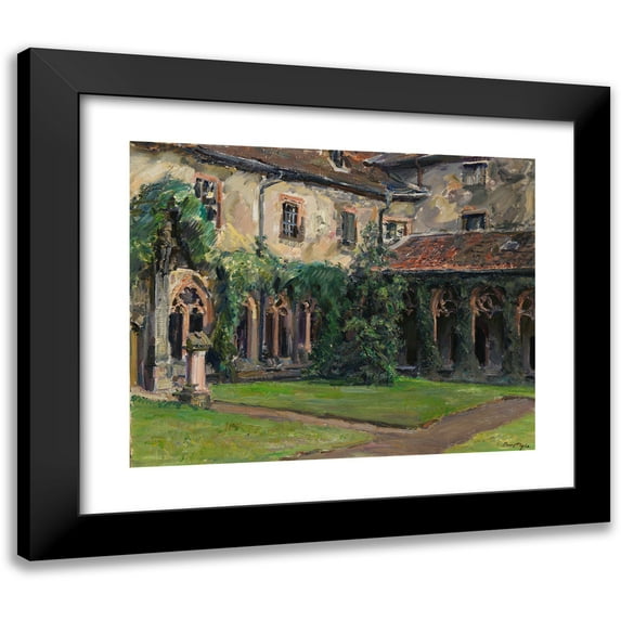 Max Slevogt 14x12 Black Modern Framed Museum Art Print Titled - Closing of the Augustinian Monastery in Landau II (1912)