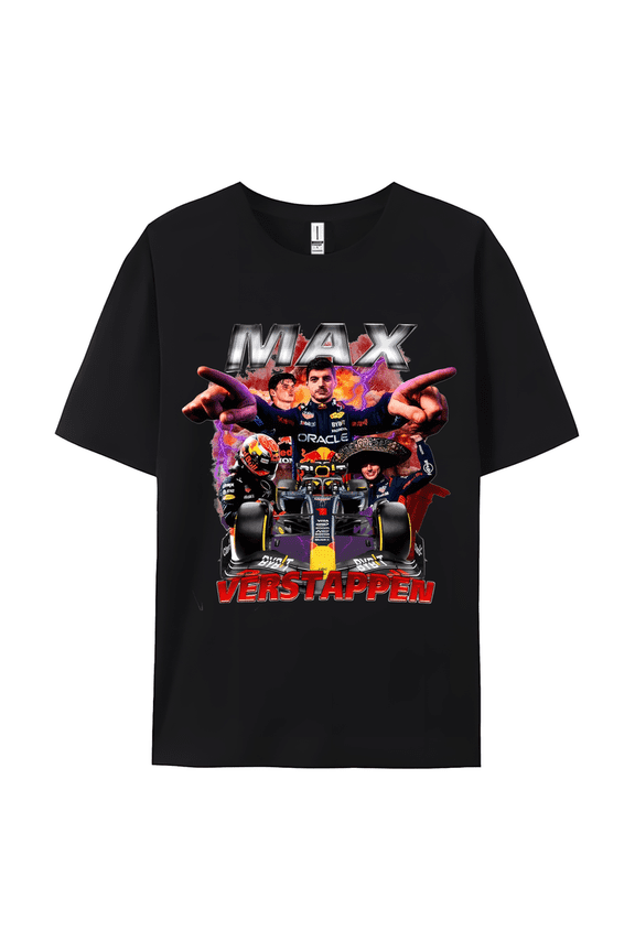 Max Speed Style Verstappens T Shirt F1 Racing Graphic Tee for Motorsport Fans Grand Prix Enthusiasts