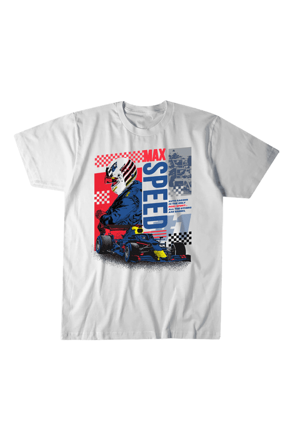 Vintage Graphic Tee Max Speed, Cotton, Size S-2XL