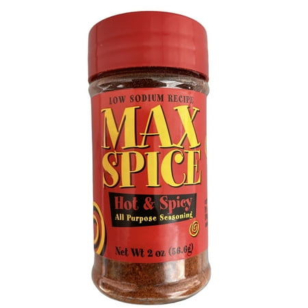 Max Spice Seasoning - 2oz - HOT and SPICY Low Sodium All Purpose Seasoning