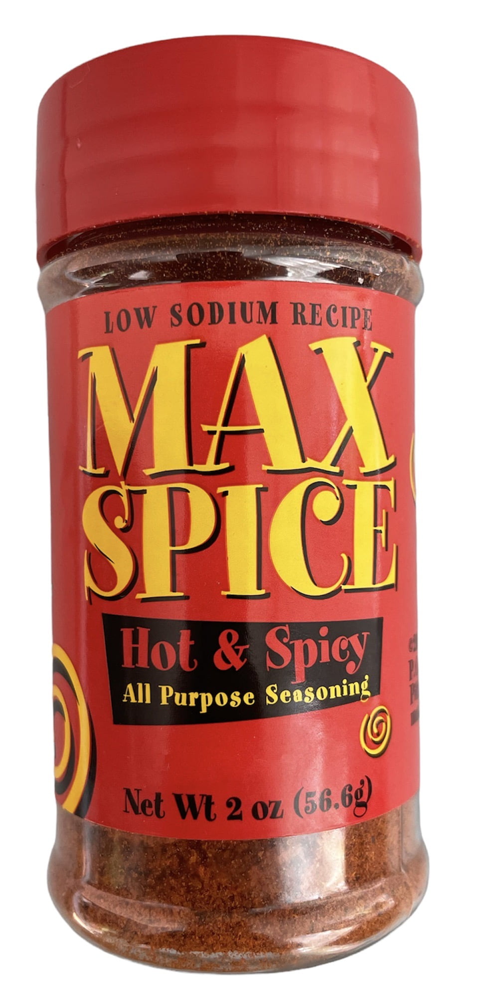 Max Spice Seasoning 2oz HOT and SPICY Low Sodium All Purpose