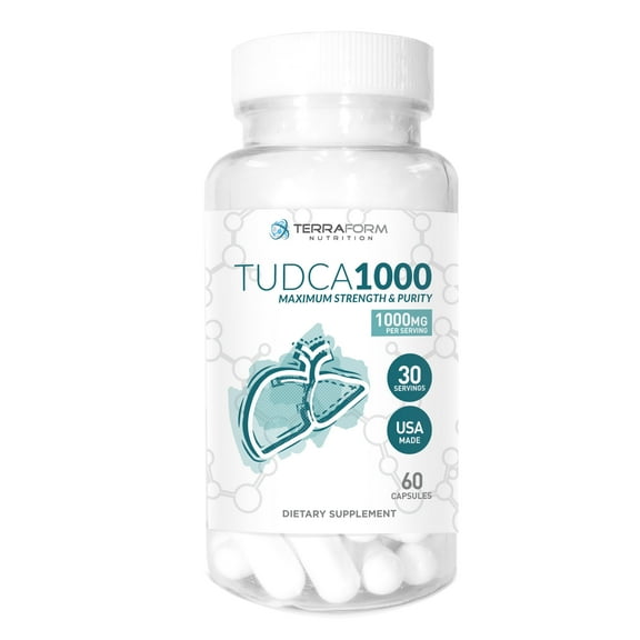 Terraform Nutrition Max Strength Pure Tudca | 1000mg Per Serving | 60 Capsules